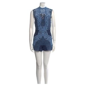 Sandro Elegant Blue Lace ROMPER